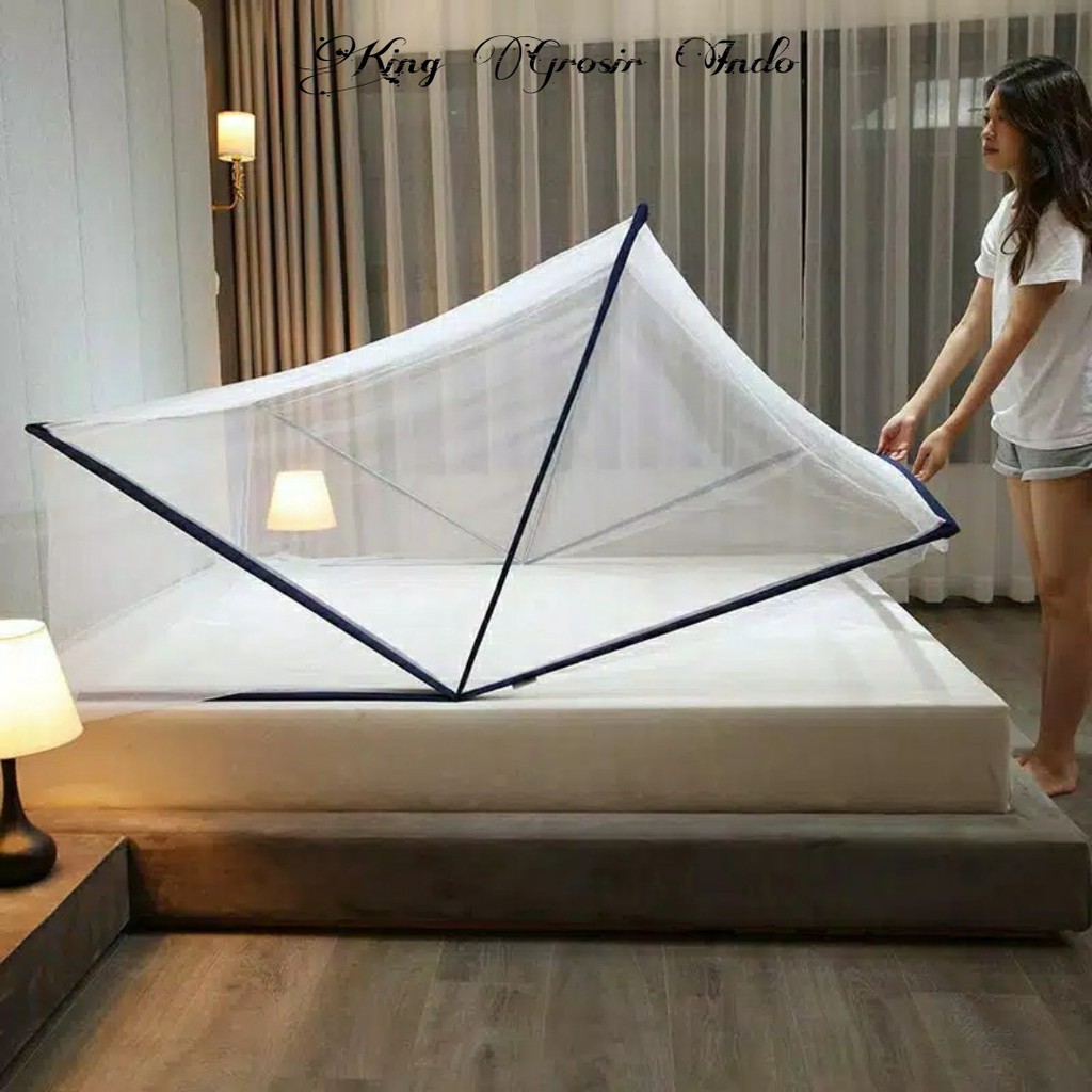 Kelambu Kotak Lipat Ukuran 100cm 135cm dan 160cm / Kelambu Tidur Anti Nyamuk