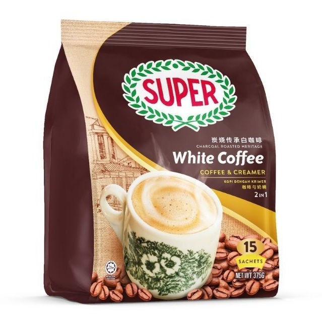 

SUPER Charcoal Roasted White Coffee & Creamer 2 in 1 - 1 Sachet (25 gr)