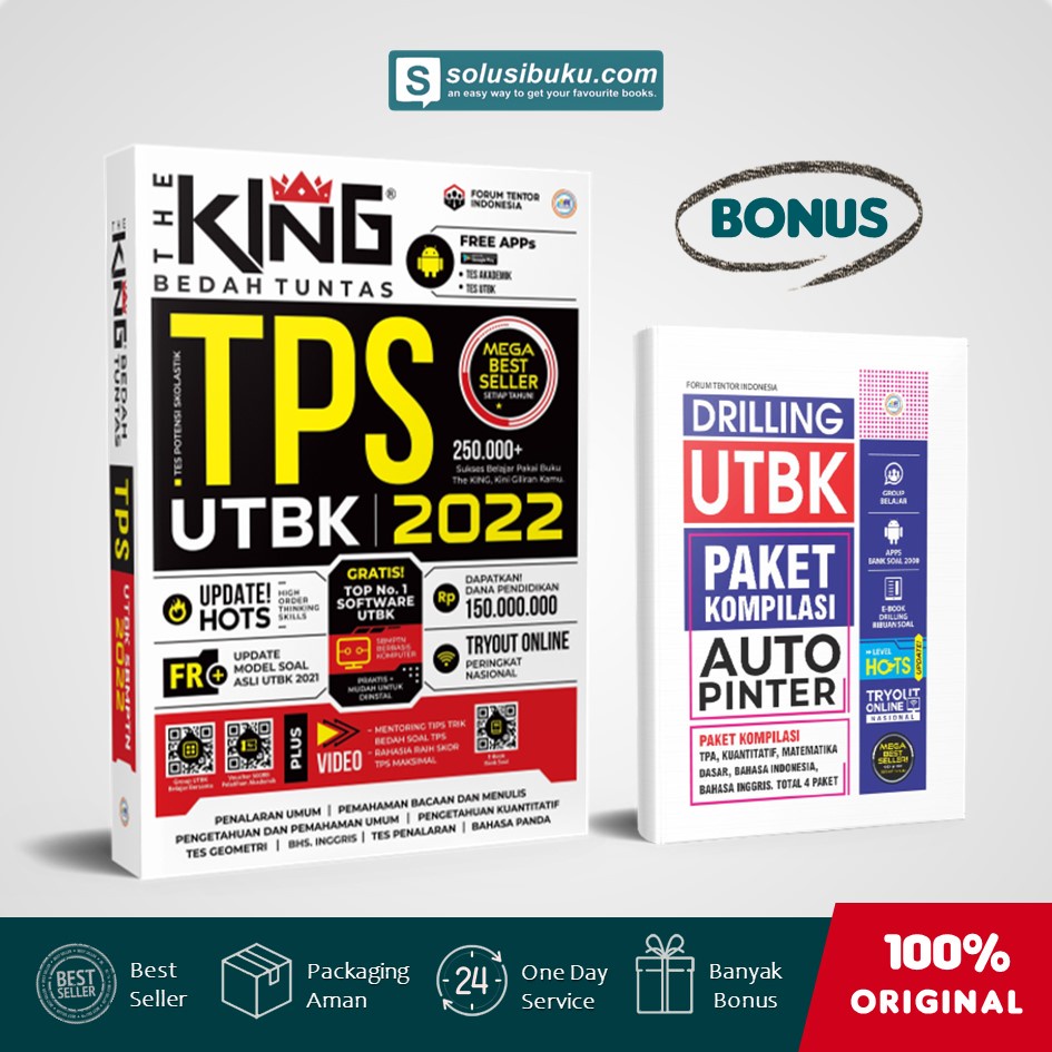 Buku The King Bedah Soal dan Materi TPS UTBK 2023 (Forum Edukasi)-TPS'22 & DRIL KOMP