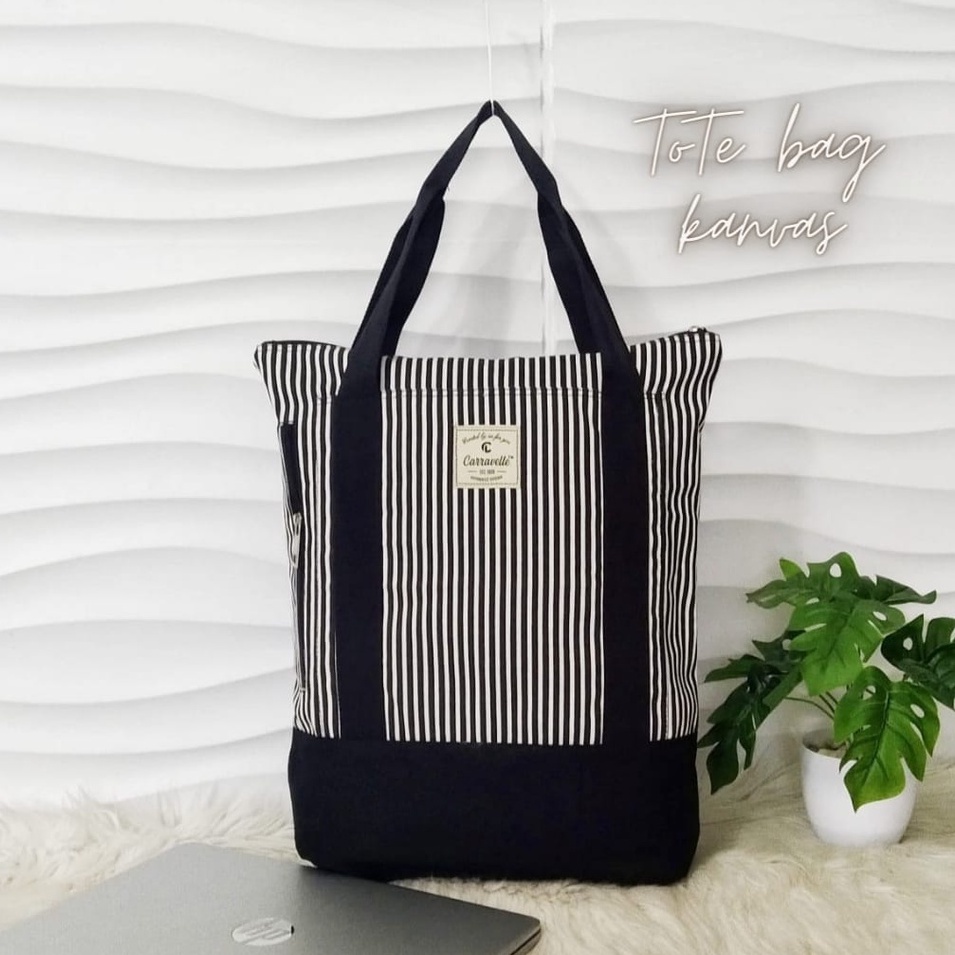 TOTTE BAG  RESLETING WANITA TOTEBAG CANVAS JEANS bisa POLOS DAN CUSTOM SABLON TB 015