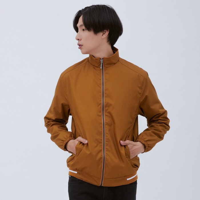 M231 Jaket Pria Taslan Windbreaker Panjang Coklat 2038D - l(Z5S5) Best Seller Premium Jaket Pria Rem