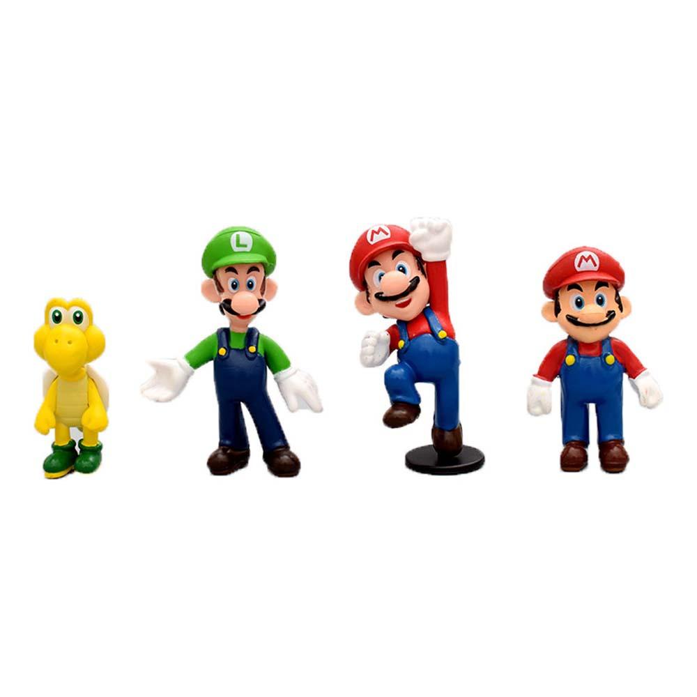 Lanfy Action Figurine Lucu 18pcs/set Koleksi Model Jamur Hiasan Rumah Model Anime Super Mario Bros.