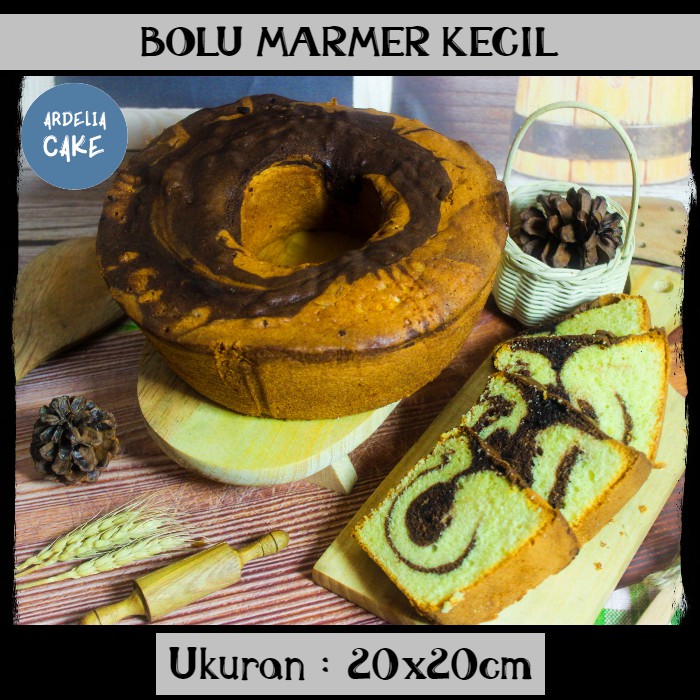 

Bolu Marmer Kecil 20x20cm | Marmer Cake PREMIUM | Bolu Marmer Wangi & Lembut