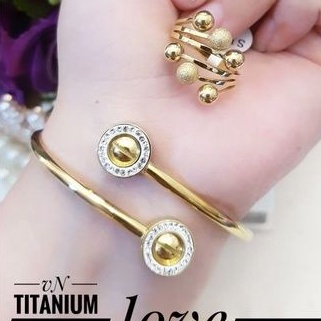 titanium set gelang cincin P13