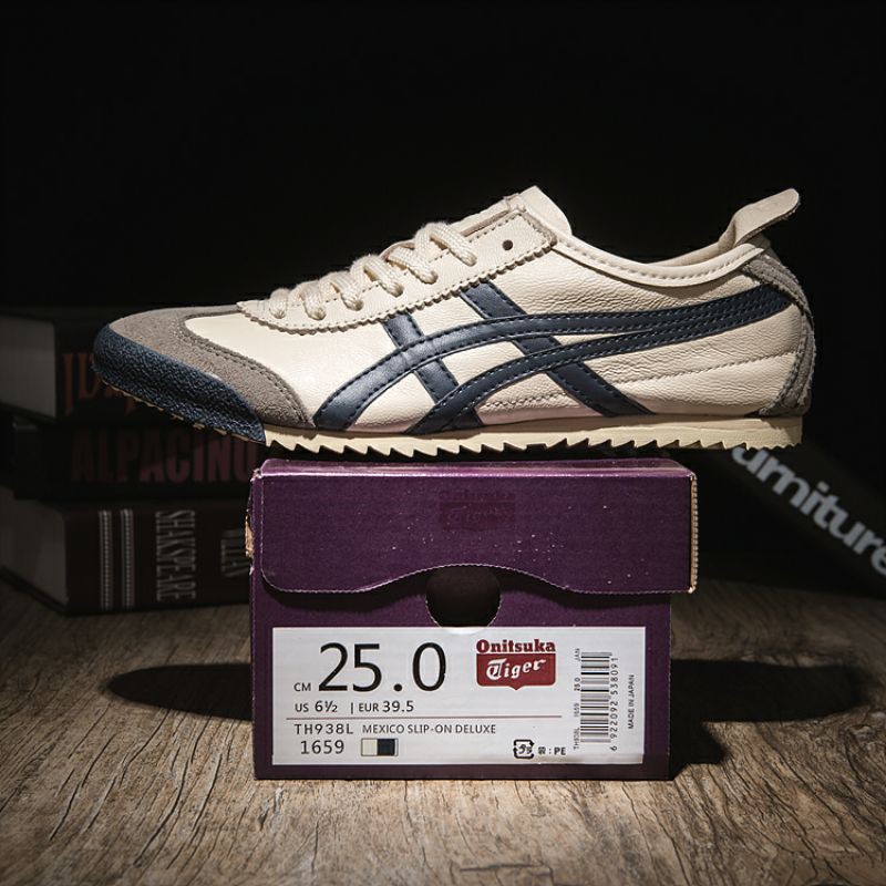 SEPATU ONITSUKA TIGER MEXICO66 CREAM NAVY ORIGINAL BNIB MADE IN JEPANG / SEPATU PRIA