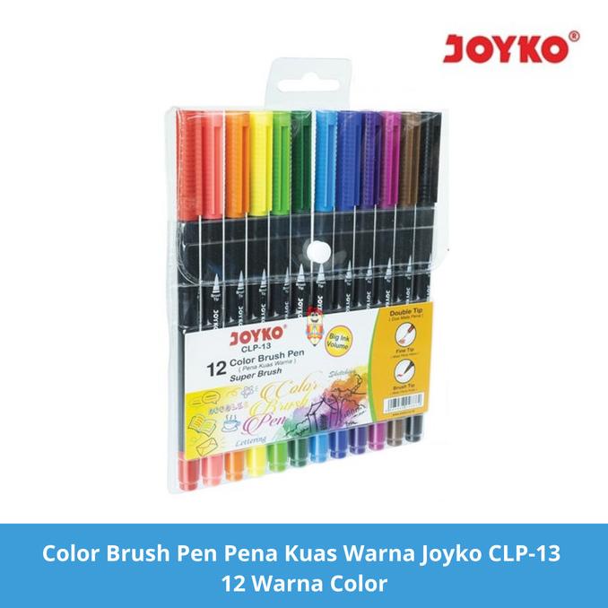 

Ready oke] Color Brush Pen Pena Kuas Warna Joyko CLP-13 12 Warna Color
