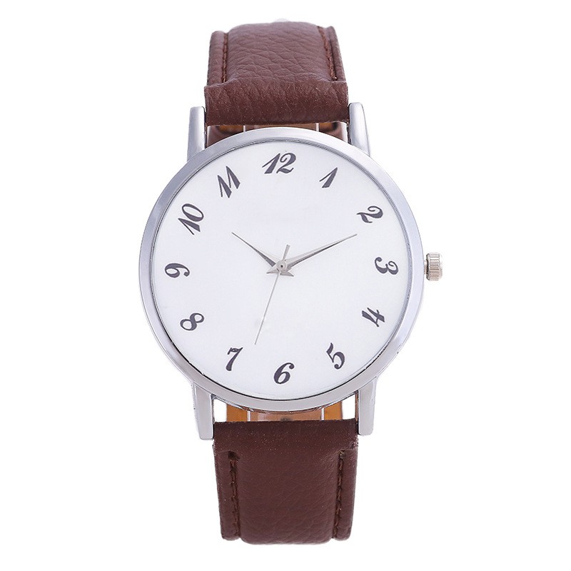 jam tangan fashion kulit simple unisex leather watch men women (1J1) jwa044