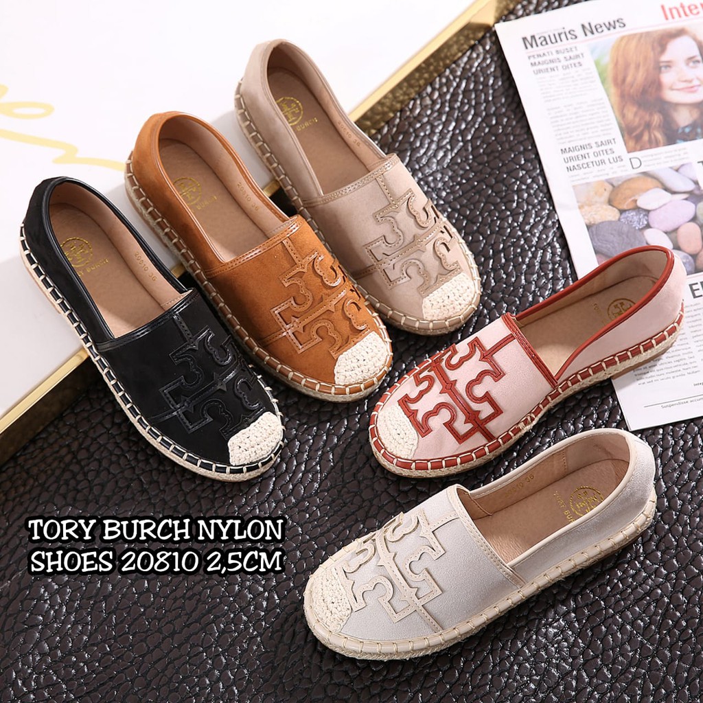 Sepatu  TORY BURCH NYLON 20810  LOP 8  impor batam reseller murah wedges sport cantik sneakers shoes