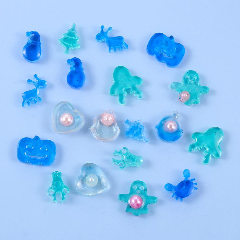 R-flower Earrings Resin Mold Kerajinan Resin Elk Santa Claus Alat Membuat Perhiasan Resin Silicone Mold