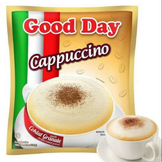 

Good day cappucino 10sachet + choco granule