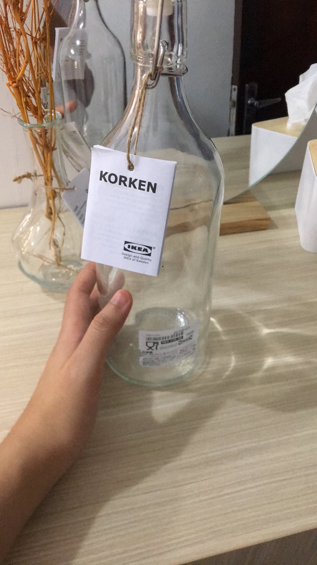 Botol Kaca Tempat Juice Krkn Tempat Botol Minuman Kaca 1 L