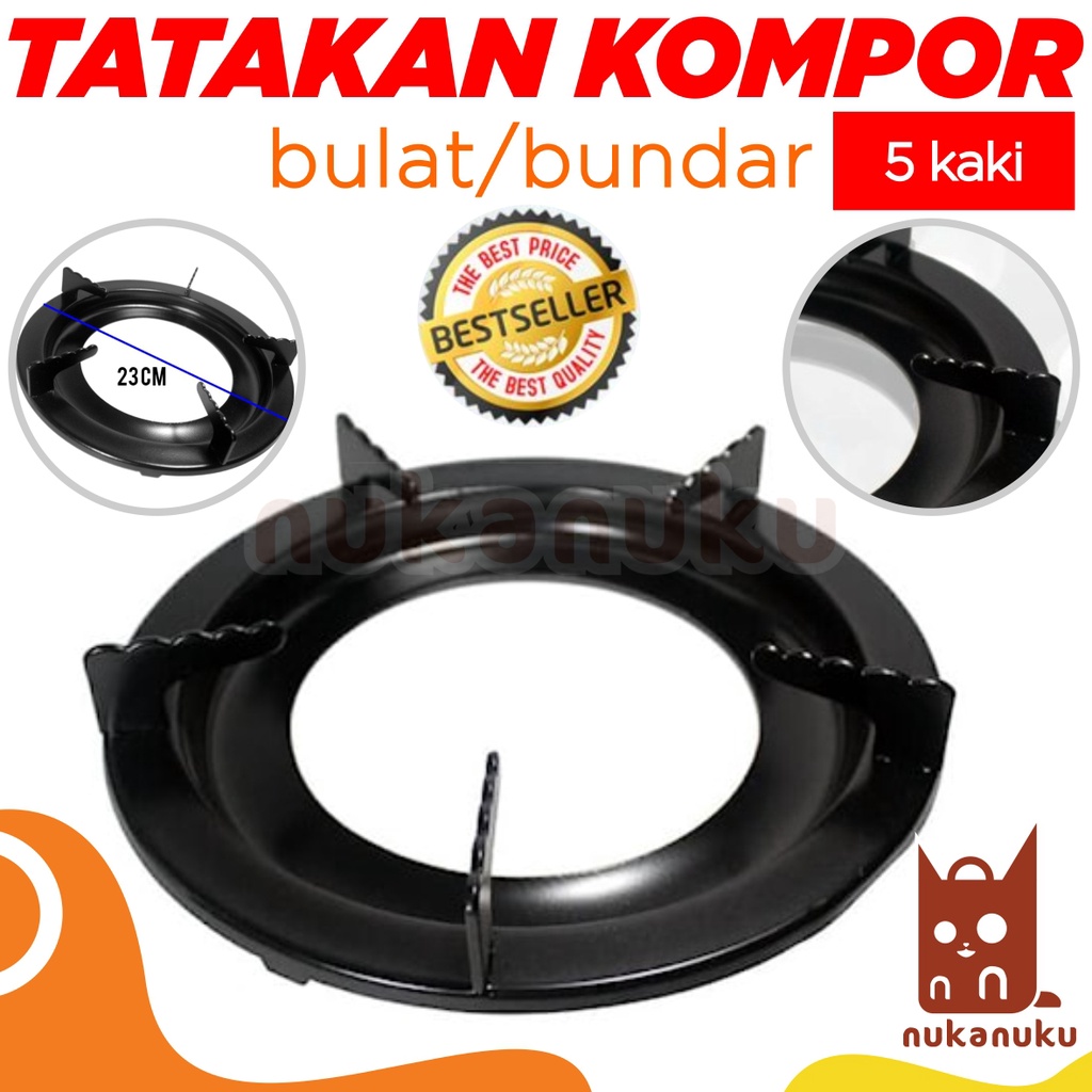 NUKANUKU - Tatakan kompor bulat 5 Kaki / Tatakan Tungku Kompor / Tatakan Tungku Kompor 5 Kaki