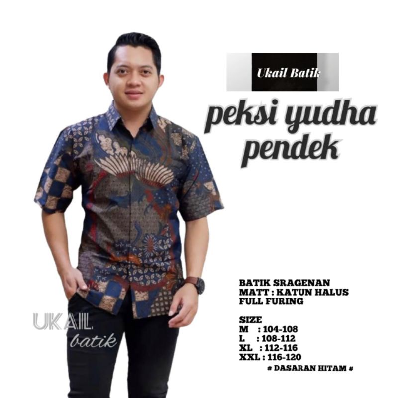 Peksi Yudha Kemeja Batik Pria Lengan Panjang Lapis Furing Bahan Katun Halus Premium