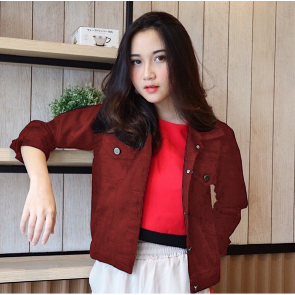 JAKET MONO - Jaket Wanita Korean Fashion Style Jacket Mono Cewek