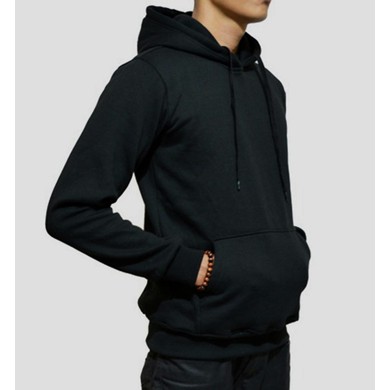 Hoodie pria /Sweater Pria / Hoodie Polos Pria - Hitam