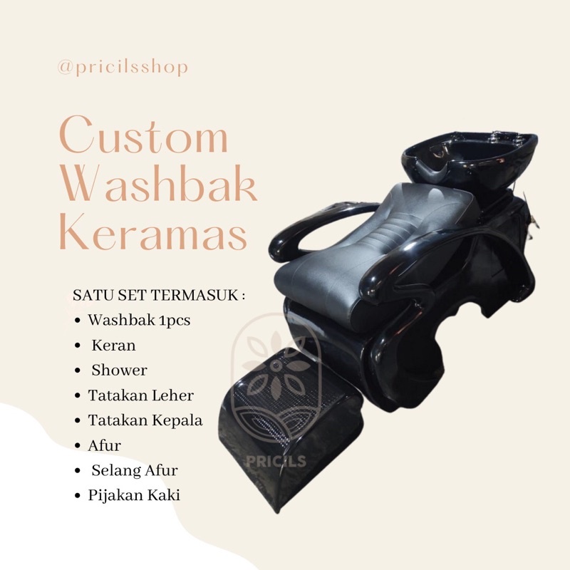 Washbak keramas fiber / kursi keramas fiber