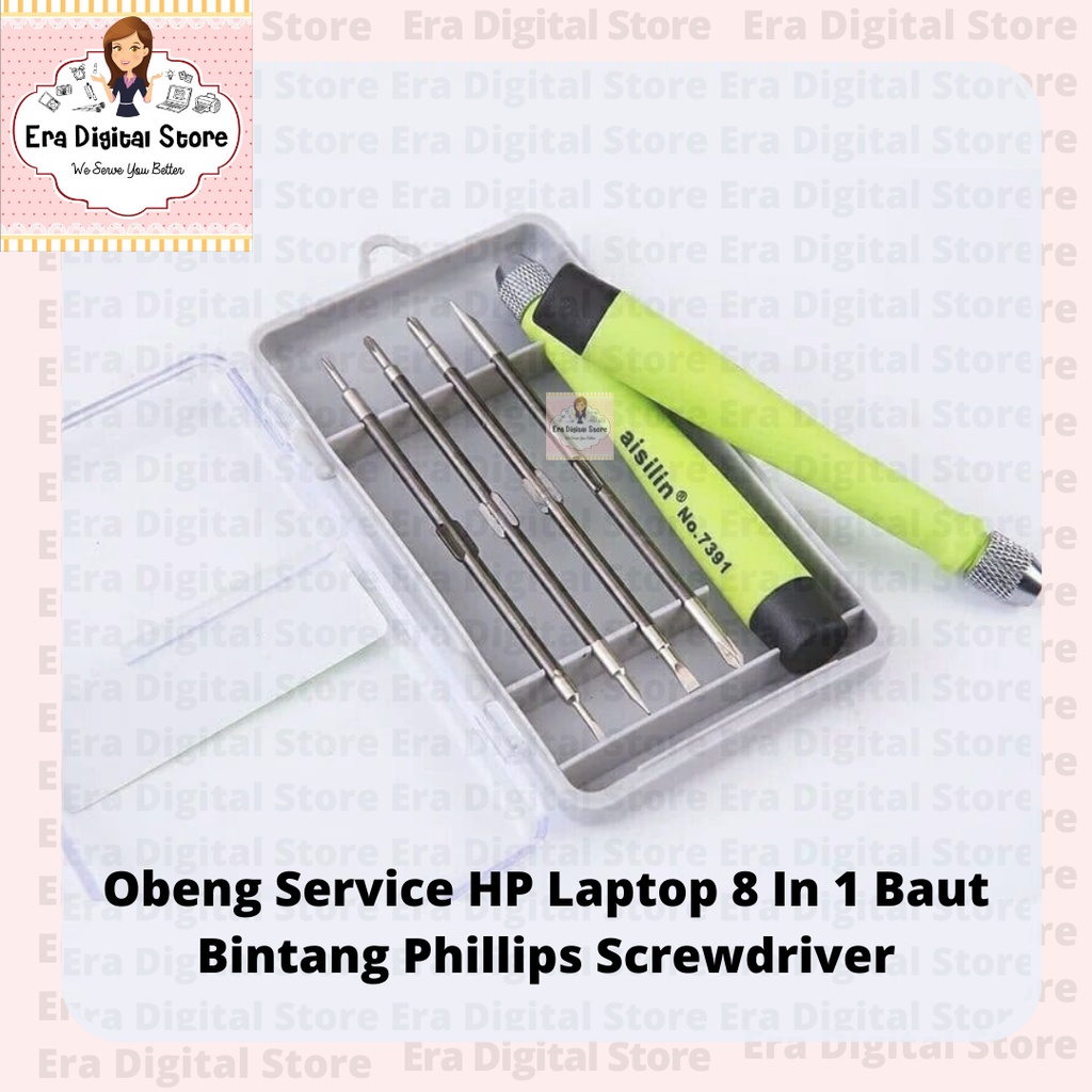 Obeng Service HP Laptop 8 In 1 Baut Bintang Phillips Screwdriver