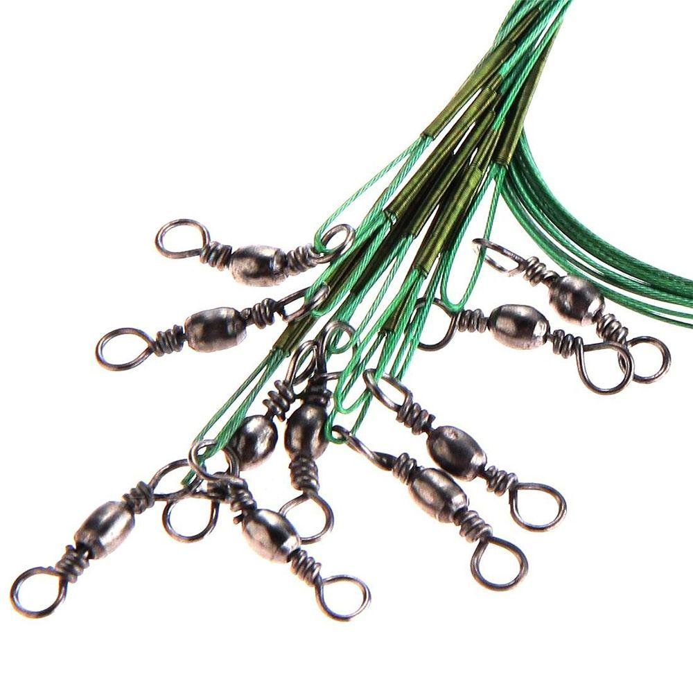 Agustinina Leader Wire Kit 10Pcs Tahan Lama Fish Tackle Rig Lures Spinner 28 cm Spinning Copper Tool