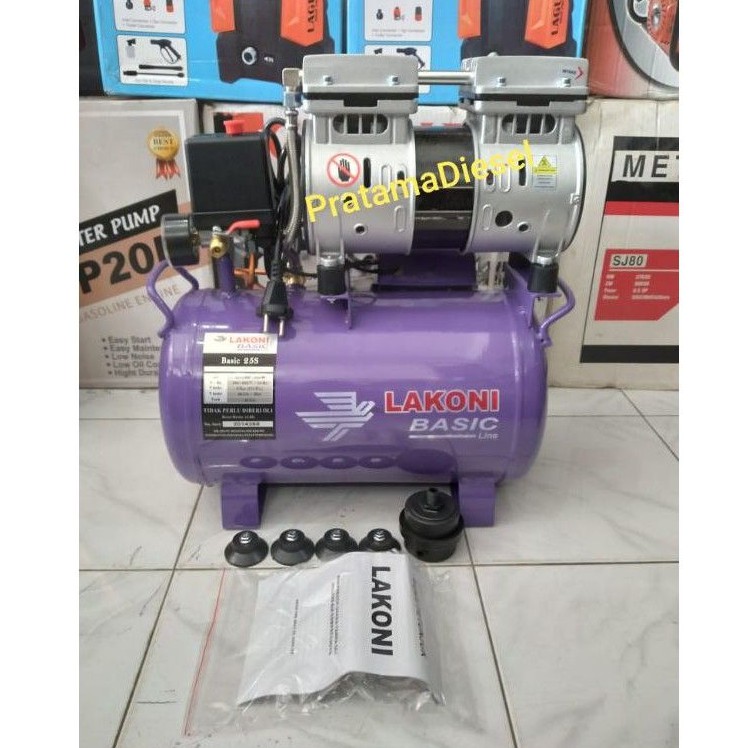 Kompresor LAKONI BASIC 25s oilles/Pompa angin  listrik silent  LAKONI BASIC 25s