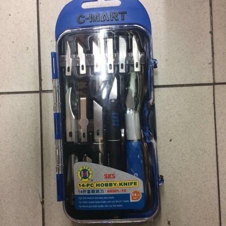 

Hobby Knife 14Pcs Pisau Ukir Set 14Pcs Cmart Carving Pahat Ukir Cmart