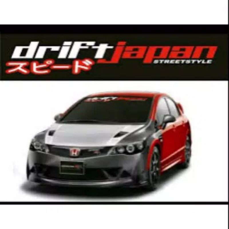 stiker mobil drift Japan kaca depan atas untuk semua type mobil