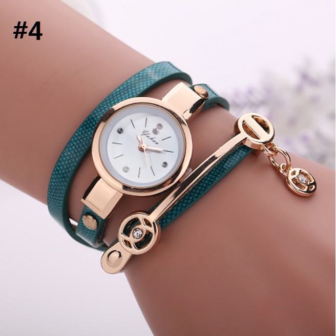 Jam Tangan Lilit Gelang Wanita #37 DOUBLE CIRCLE Korea Fashion Women Bracelet Watch Cewe Jaman Now