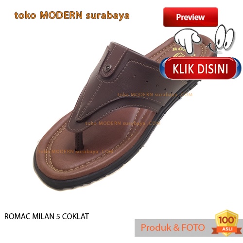 ROMAC MILAN 5 COKLAT sandal pria sandal jepit flat casual