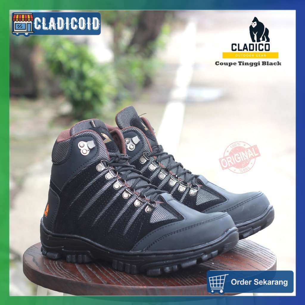 SEPATU SAFETY PRIA UJUNG BESI ORIGINAL KERJA LAPANGAN, OUTDOOR, PROYEK, MODEL KEREN CLADICO COUPE