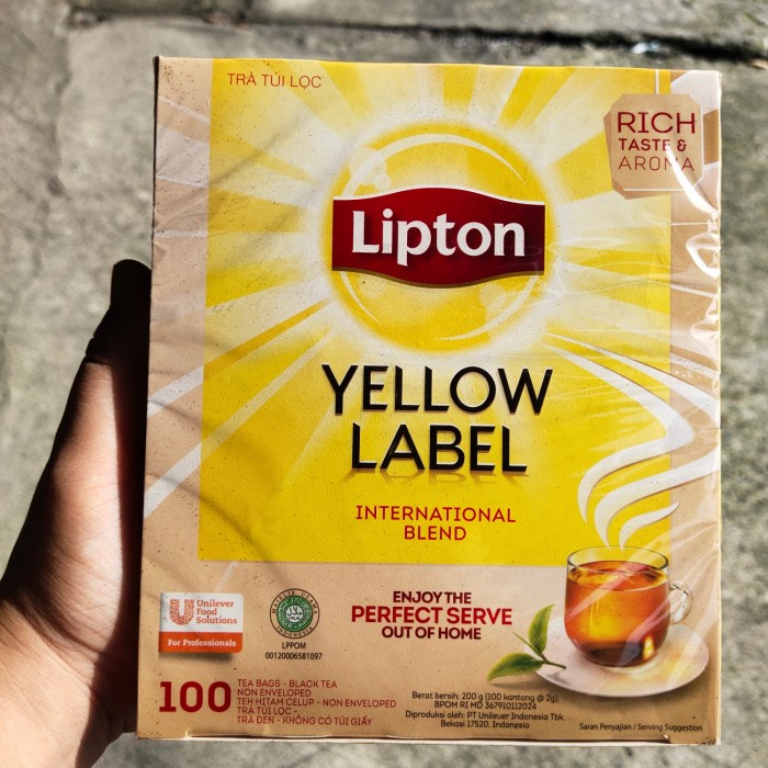 

(BISA COD) LIPTON YELLOW LABEL BLACK TEA NON ENVELOPE 100TEABAGS