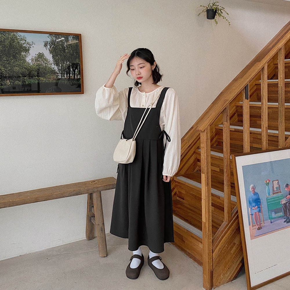 Jilli Dress Overall Model Vintage Korea-6