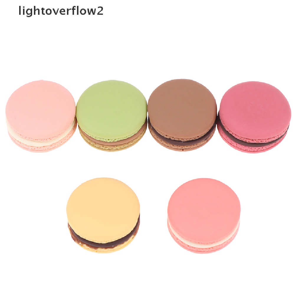 (lightoverflow2) 10pcs / Set Mainan Miniatur Macarons Gaya Perancis Untuk Aksesoris Rumah Boneka 1 / 12