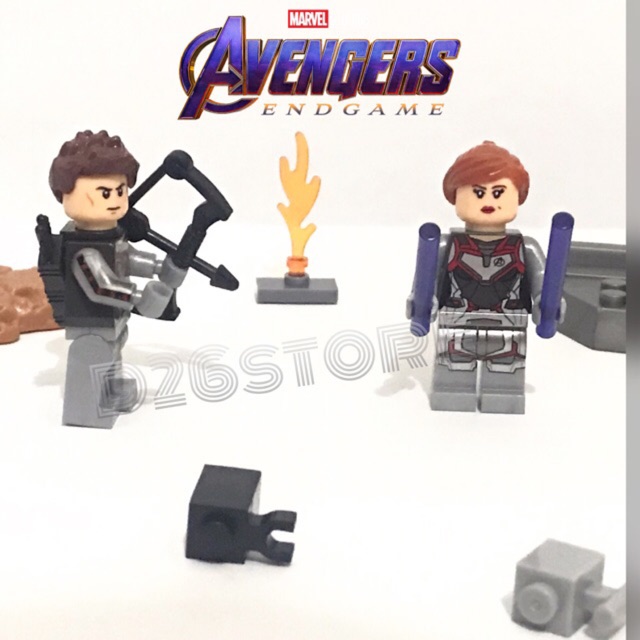 Lego Mini Figure COUPLE Hawkeye & Black Widow Vormir Mission Marvel Avengers End Game