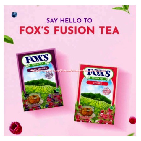 Fox Fusion Tea 15bag Lychee Mixed Berries Blacktea Teh Hitam Rasa Buah Leci Lecy Beri Fox's Fox Fusion Teh Fox