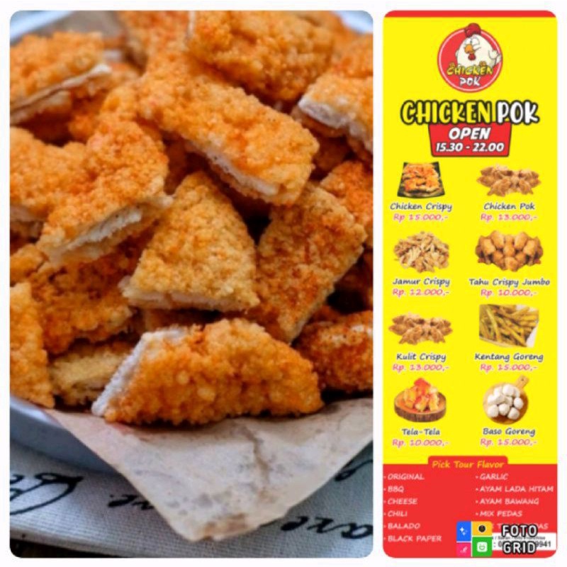 

Tepung Taiwan Ala Shihlin Crispy Chicken / CHICKEN POK SUPER 250 GR/ HIGHT QUALITY /100% HALAL