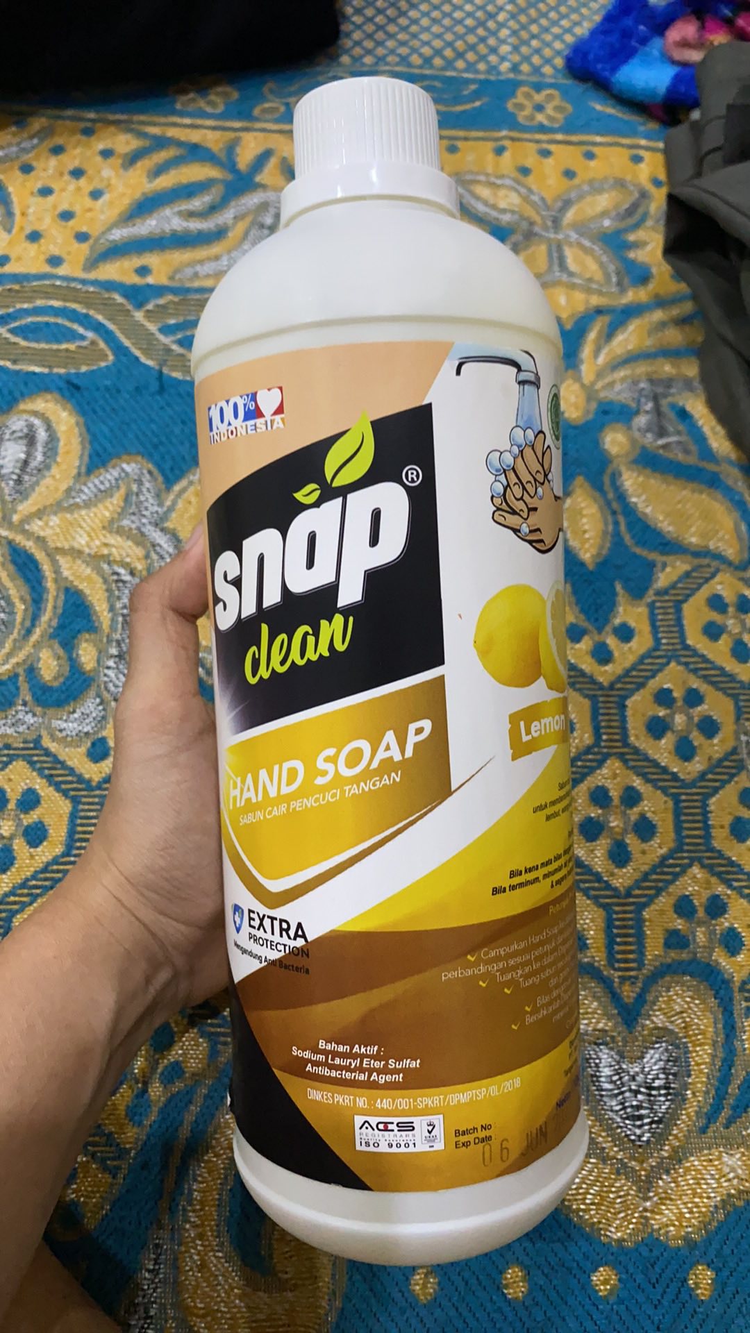 Sabun Cuci Tangan / Hand Wash / Hand Soap | Snap Clean - 1 Liter