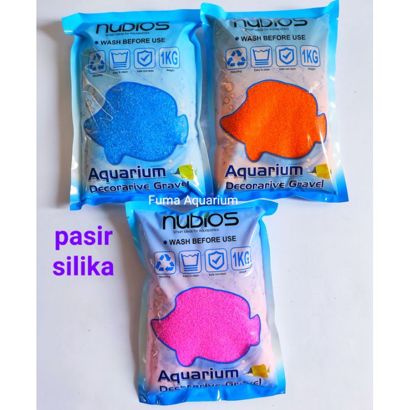 PASIR SILIKA SILICA WARNA AQUARIUM AQUASCAPE UNDERGRAVEL DEKORASI 1kg