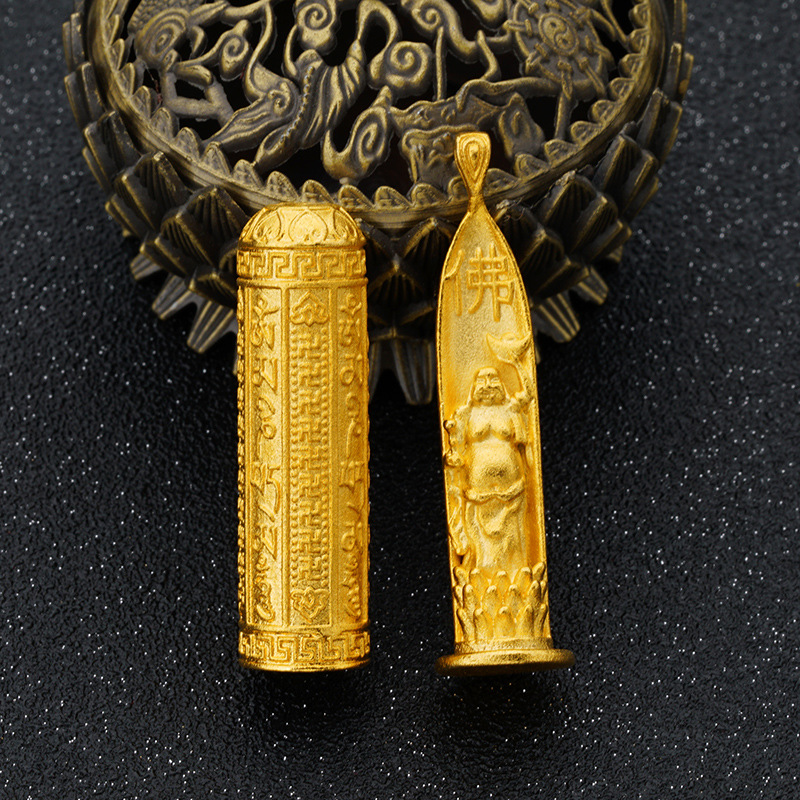 Kalung Rantai Emas Asli Kadar 375 Dengan Liontin Bentuk Buddha Untuk Pria Dan Wanita