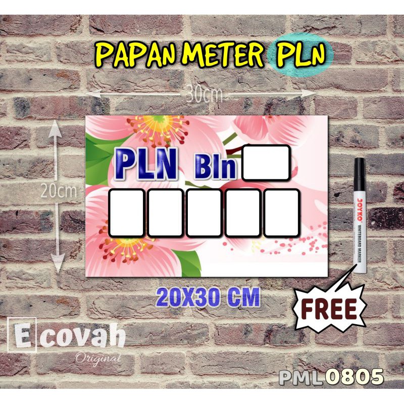 

Ecovah Papan Meter Listrik PLN PAM motif Unik - Flower 05