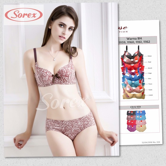 BRA BH Motif Bunga Rose Sorex 11160