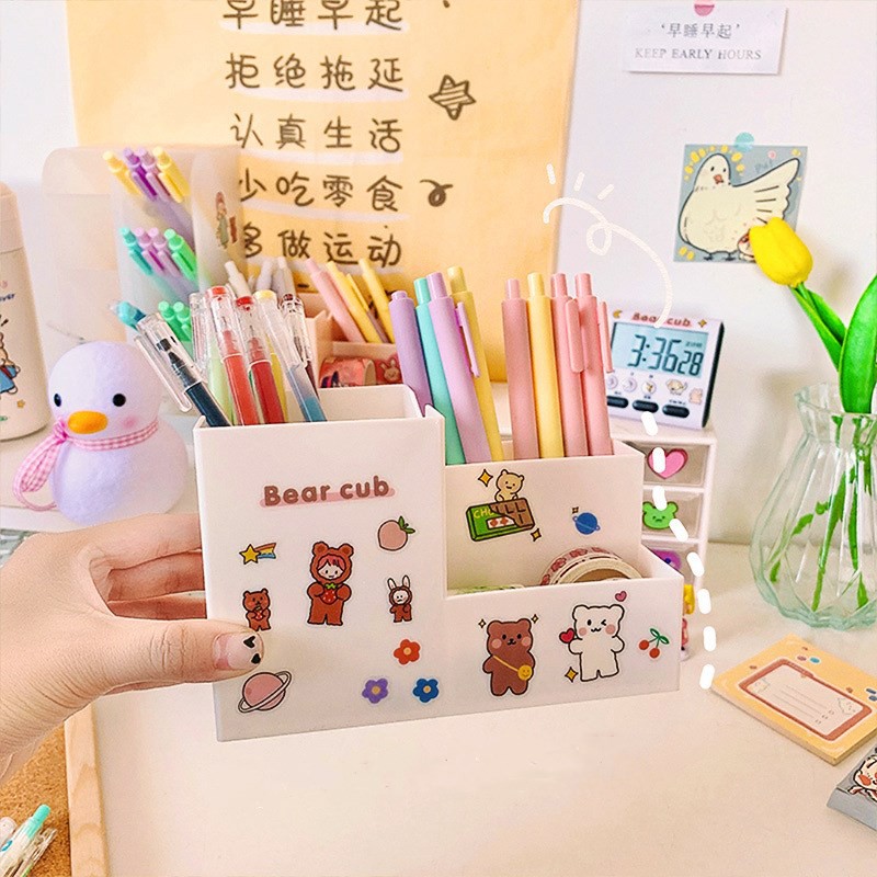 

Desktop Organizer Tempat Alat Tulis 3 Ruang
