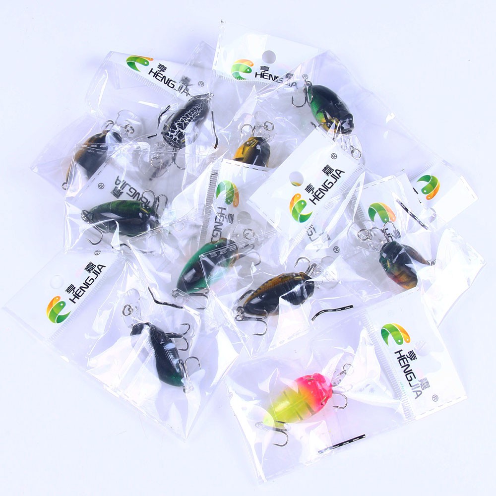 HENGJIA 1PCS New Big Eyes Crankbait Minnow Umpan Pancing 6cm/6.2g Mini Floating Fishing Lure Ikan Bass Bait Swimbait Wobbler