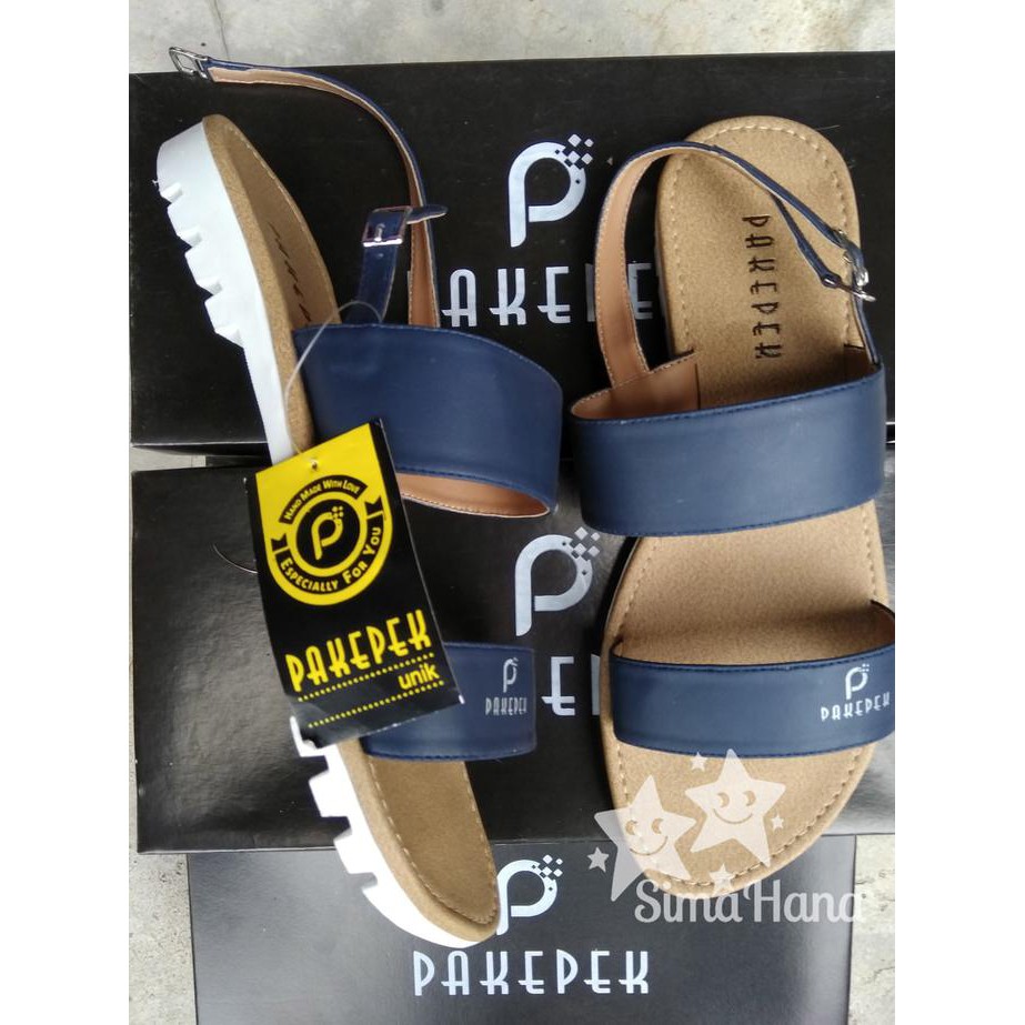 Sandal Wanita - Pakepek Tali Biru Dongker 4055