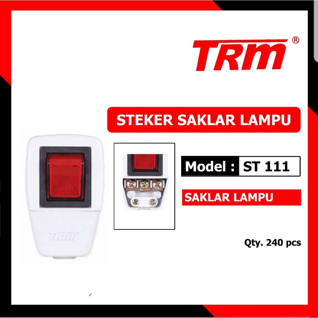 TRM ST-111 Steker Arde Saklar Switch Lampu / Colokan Listrik