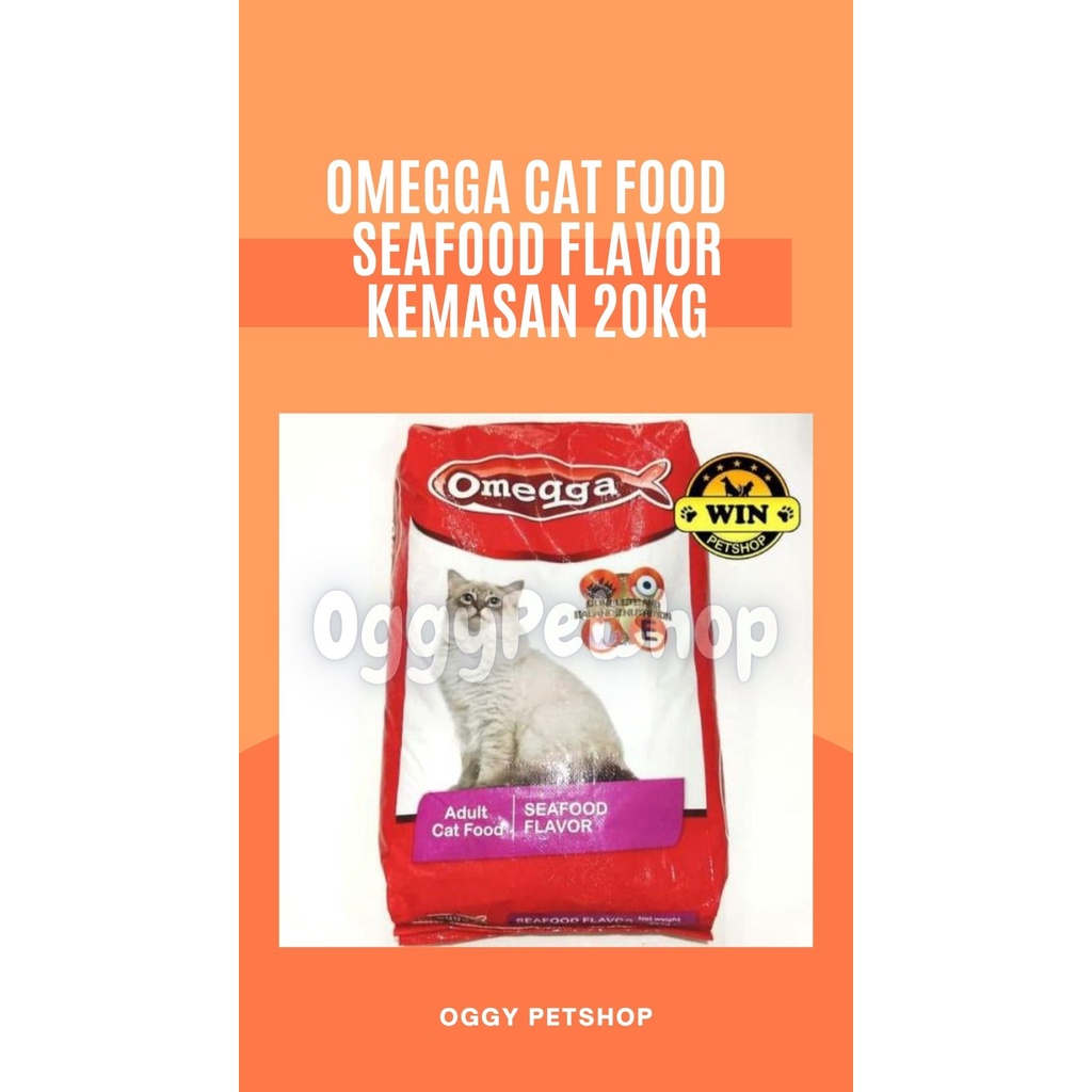 [GRAB GOJEK] OMEGGA SEAFOOD 20 kg CAT FOOD TERMURAH Omega Makanan Kucing