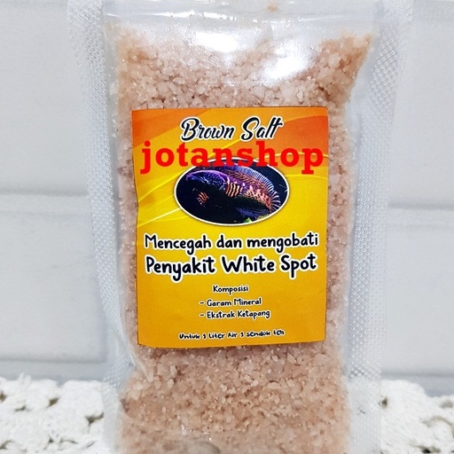 BROWN CATAPPA SALT GARAM KETAPANG COKLAT Ikan hias cichlid cupang white spot