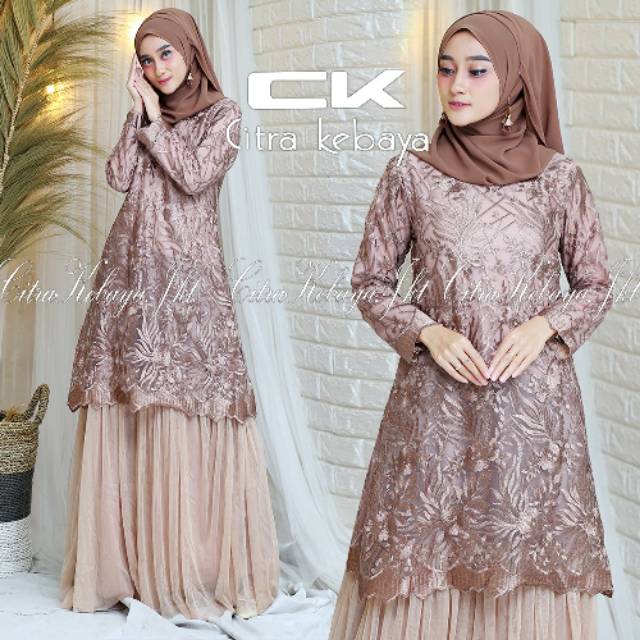 Fashion Muslim//Gamis Tulle Bordir Original By Citra Kebaya//Pakaian Wanita Muslimah