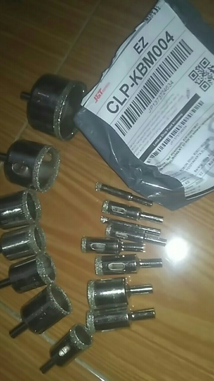 Mata Bor Diamond Coated Hole Saw Drill Bit 6mm-50mm 15 Pcs