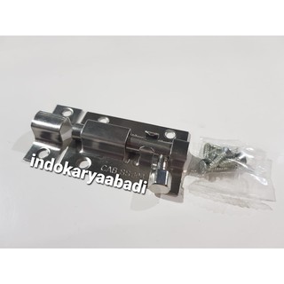  GRENDEL  SLOT PINTU  STAINLESS  STEEL  304 ASLI BABET 