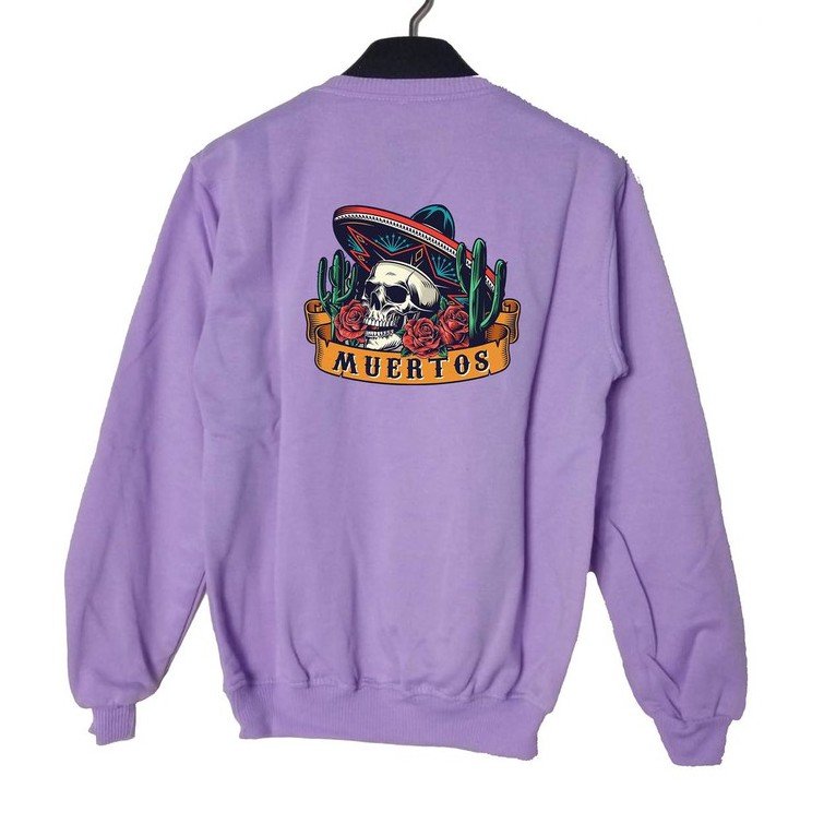 Crewneck Pria Muertos Sweater Fleece Size M - XXL