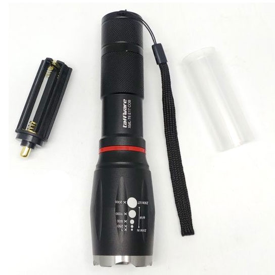 Senter LED Torch Cree XM-L T6 8000 Lumens - E17 COB - Black